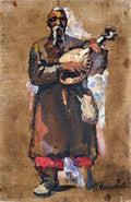 Pyotr Konchalovsky Triptych. Bandura-Player. 1912 Fine Art Print