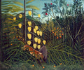 Henri Rousseau Tropical Forest: Battling Tiger and Buffalo 1908 Fine Art Print