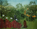 Henri Rousseau Tropical Forest with Apes and Snake 1910 Fine Art Print