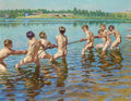 Nikolay Bogdanov Belsky Tug of War 1939 Fine Art Print