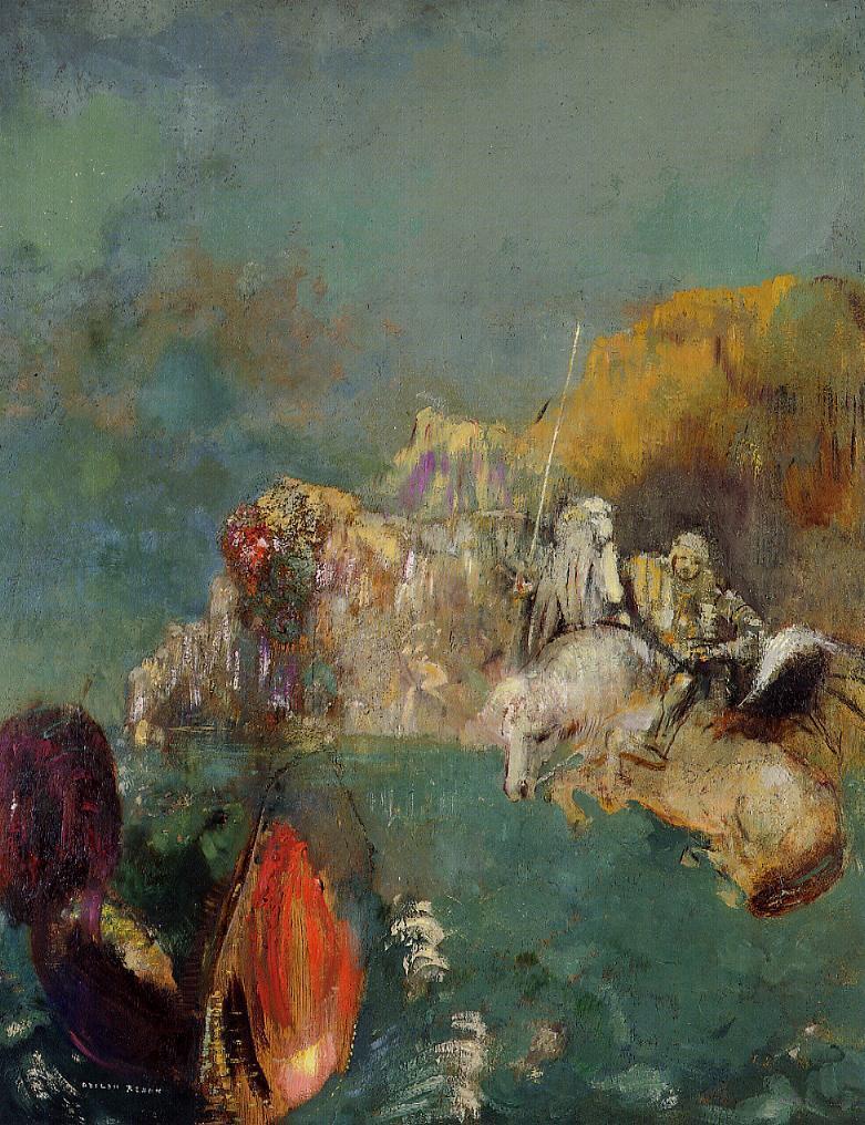 Odilon Redon Saint George and the Dragon 1909 Fine Art Print