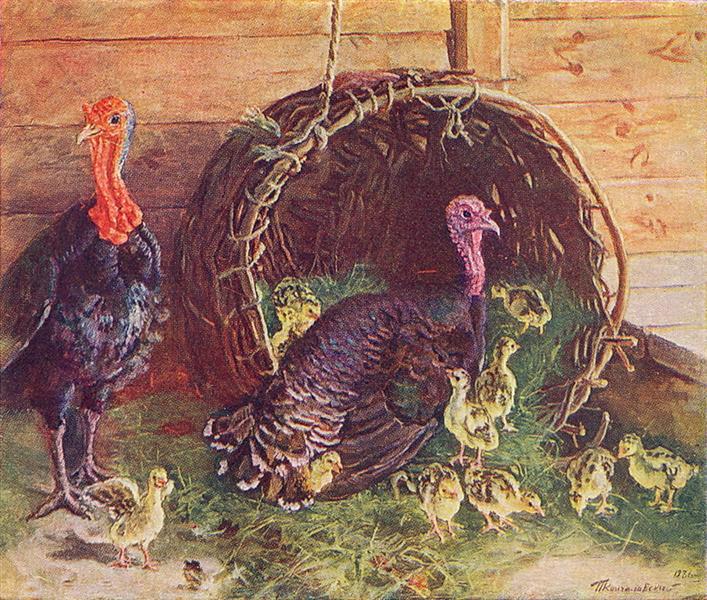Pyotr Konchalovsky Turkey with the Family 1936 Fine Art Print