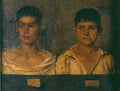 Xavier Mellery Two Heads Of Young Romans 1828 Fine Art Print