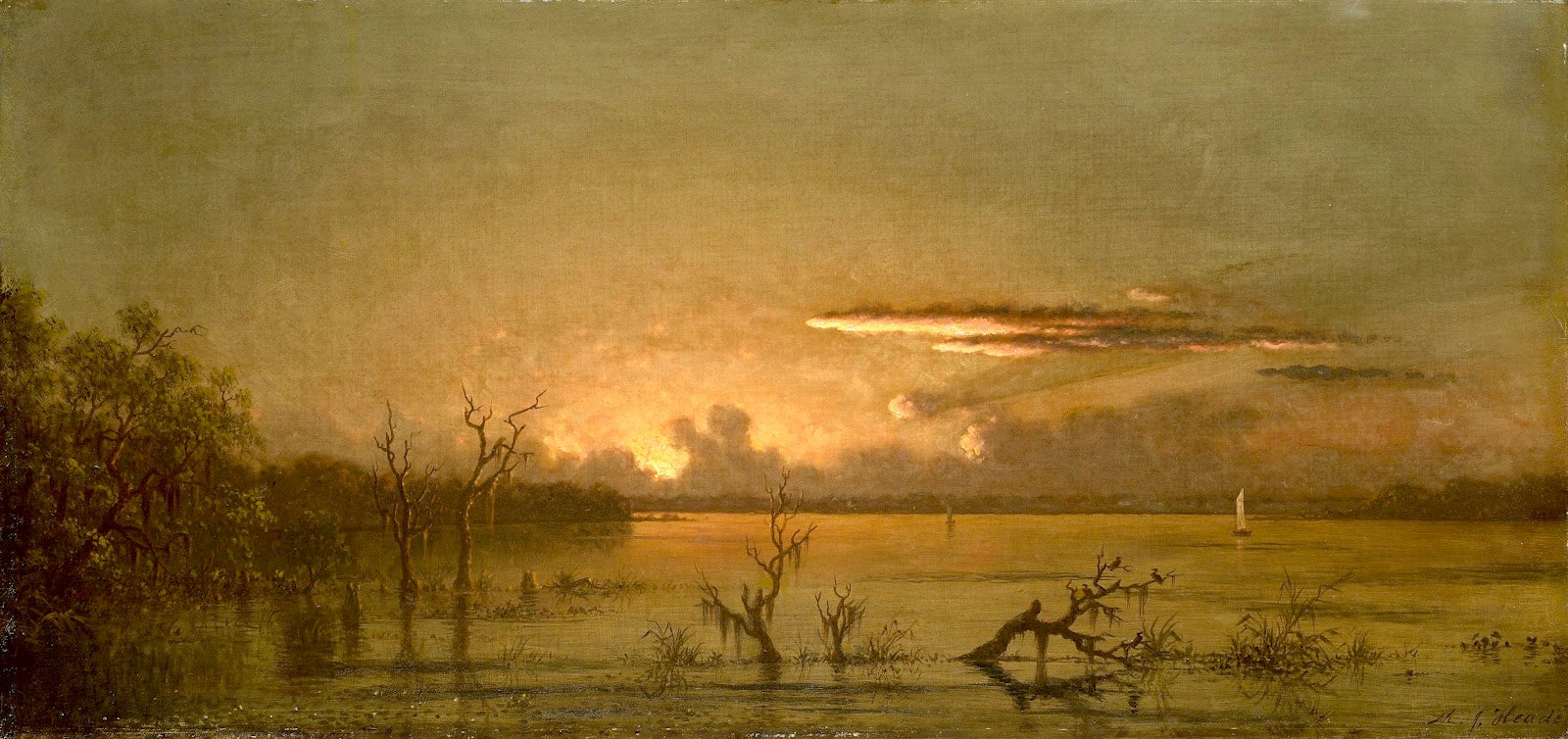Martin Johnson Heade Twilight on the St. Johns River 1885 Fine Art Print