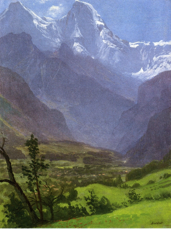 Albert Bierstadt Twin Peaks, Rockies 1863 Fine Art Print