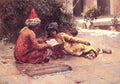 Rudolf Ernst Two Arabs Reading in a Courtyard 1903 Fine Art Print