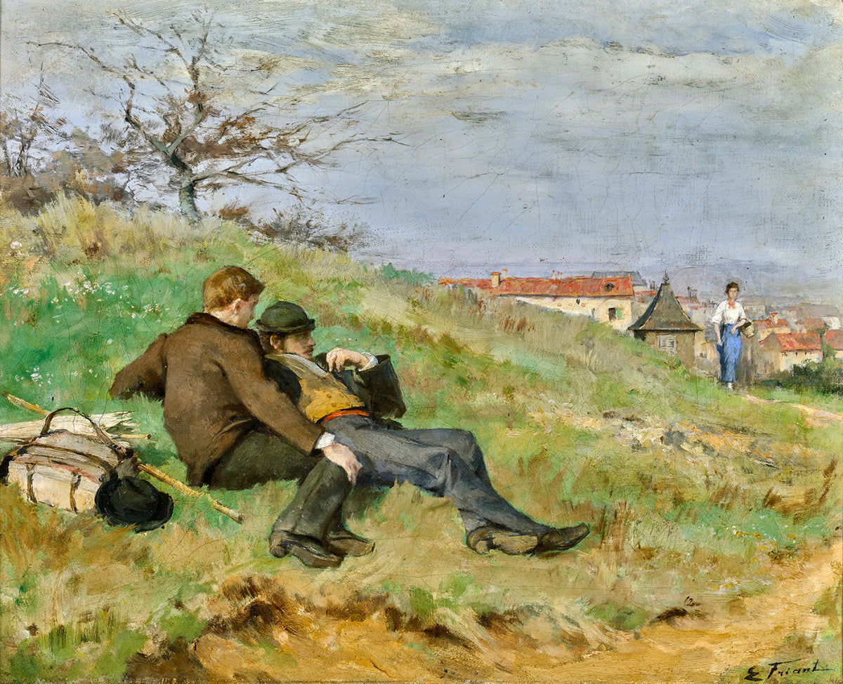 Émile Friant Mathias Schiff and Camille Martin (le Repos Des Artistes) 1880 Fine Art Print