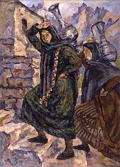Pyotr Konchalovsky Two Georgians with Pitchers ('Every Day to Light Aragvi') 1927 Fine Art Print
