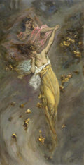 Wilhelm Kotarbinski Two Girls in Yellow and Pink 1900 Fine Art Print