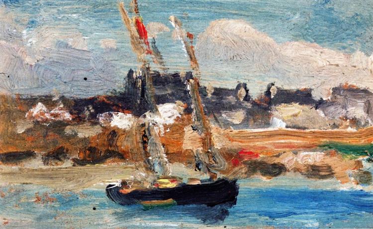 Robert Henri Two Masted Schooner, Concarneau 1899 Fine Art Print