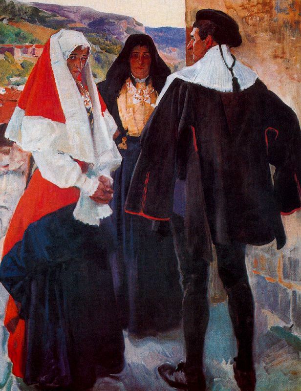 Joaquín Sorolla Types of the Roncal 1912 Fine Art Print