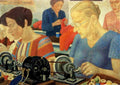 Pavel Filonov Udarnitzi (Record Breaking Workers) 1931 Fine Art Print