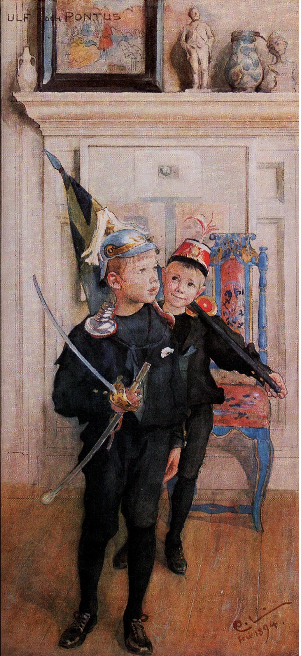 Carl Larsson Ulf and Pontus 1894 Fine Art Print