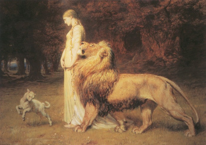 Briton Riviere Una and Lion 1880 Fine Art Print