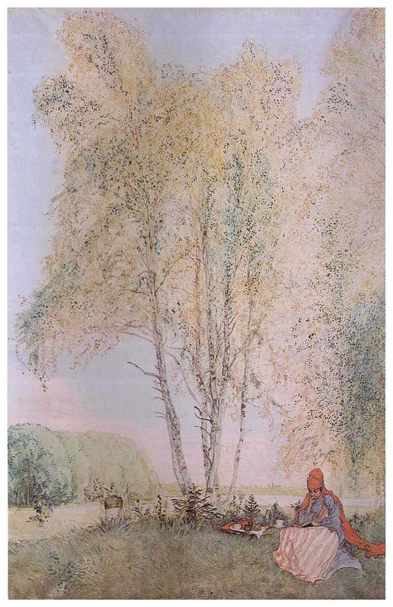 Carl Larsson Under the Birches 1902 Fine Art Print