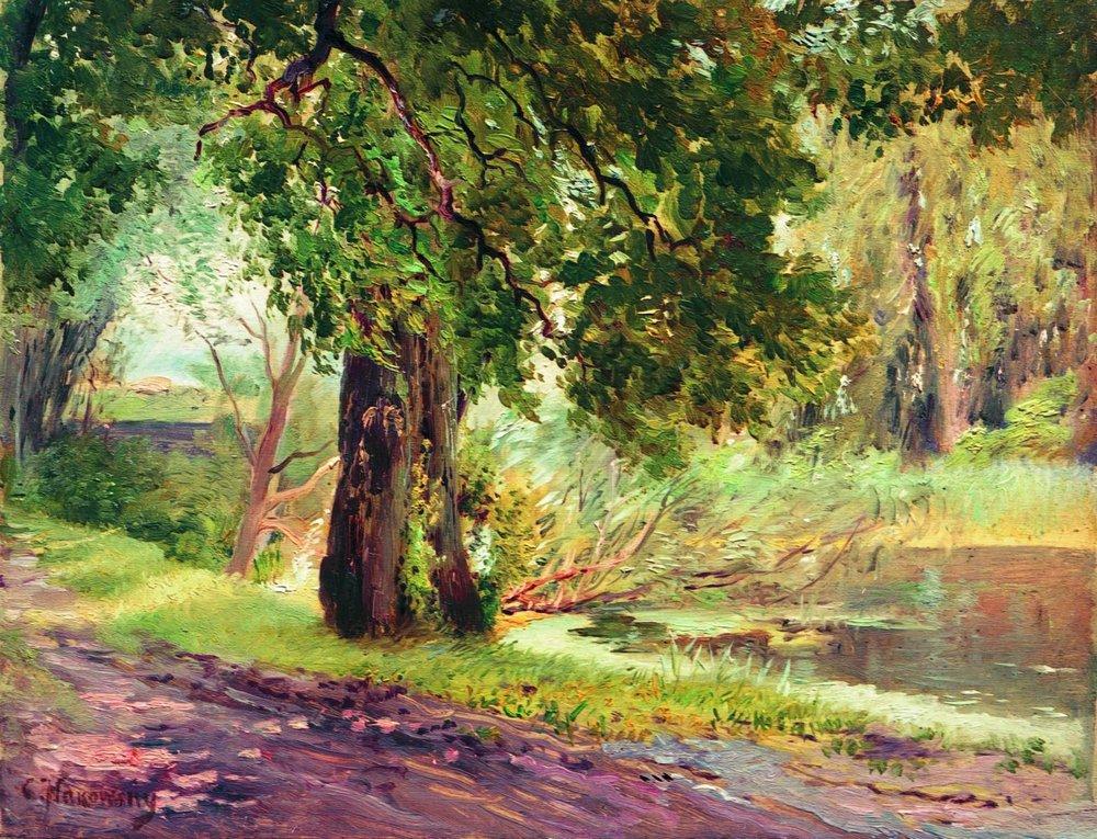 Konstantin Makovsky Under the Green Trees (Summer Landscape) 1880 Fine Art Print