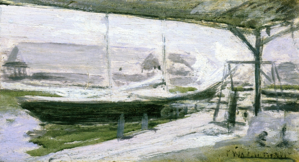 John Henry Twachtman Under the Wharves 1900 Fine Art Print