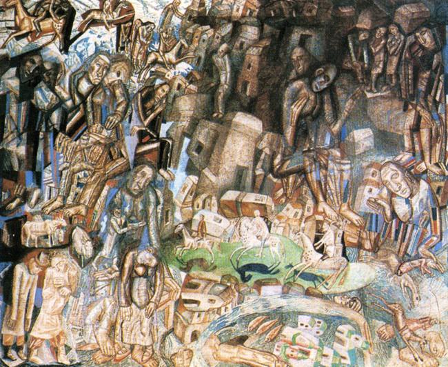 Pavel Filonov Untitled (The Riders) 1913 Fine Art Print