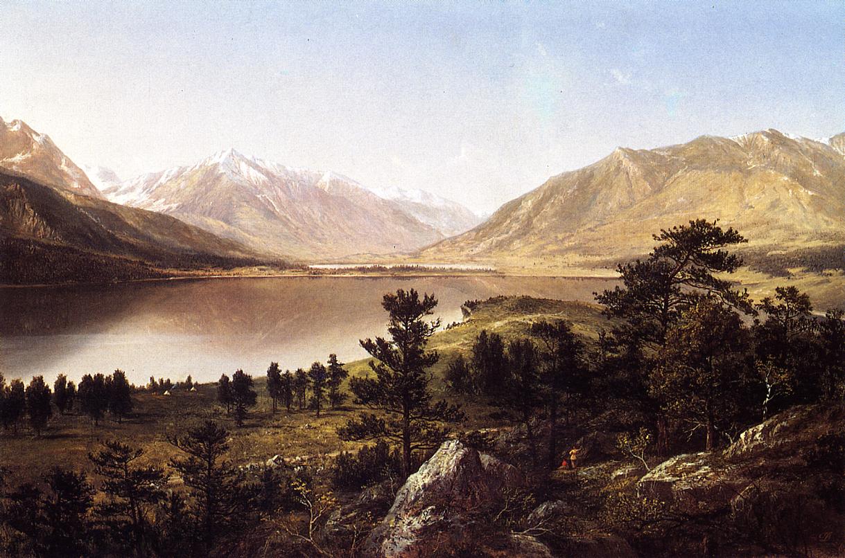 David Johnson Upper Twin Lakes in the Colorado Rockies 1865 Fine Art Print