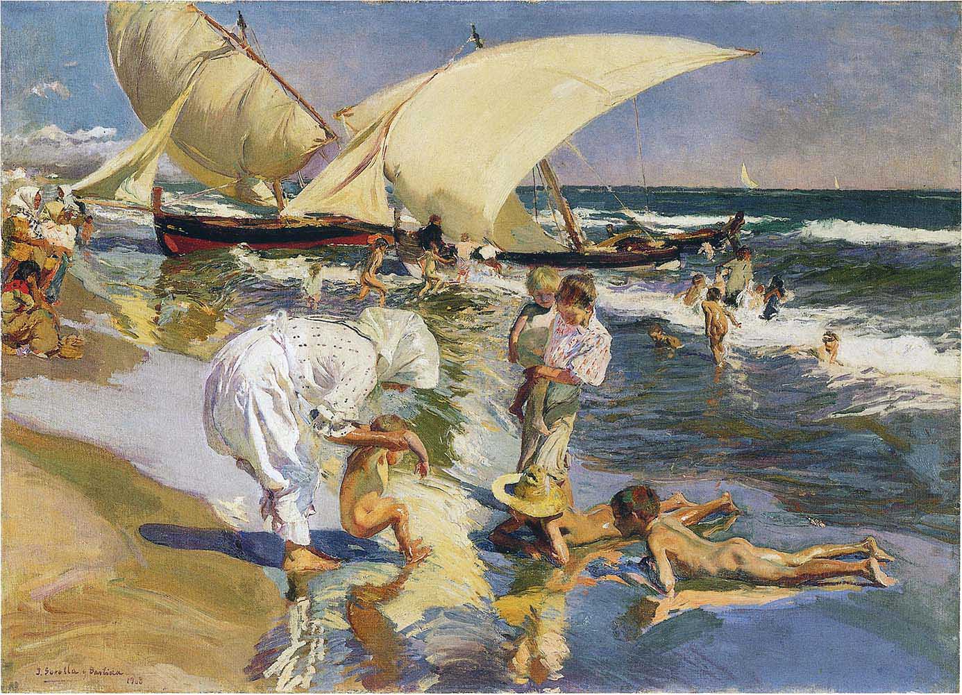 Joaquín Sorolla Valencia beach in the morning light 1908 Fine Art Print
