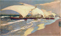 Joaquín Sorolla Valencian boats 1908 Fine Art Print