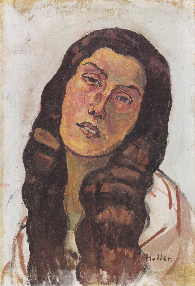Ferdinand Hodler Valentine Gode Darel, with disheveled hair 1913 Fine Art Print