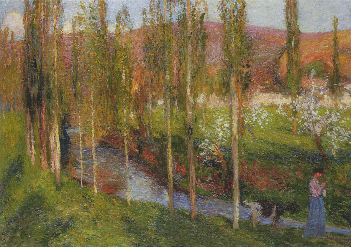 Henri Martin Valle du Vert with Shepherdess 1905 Fine Art Print