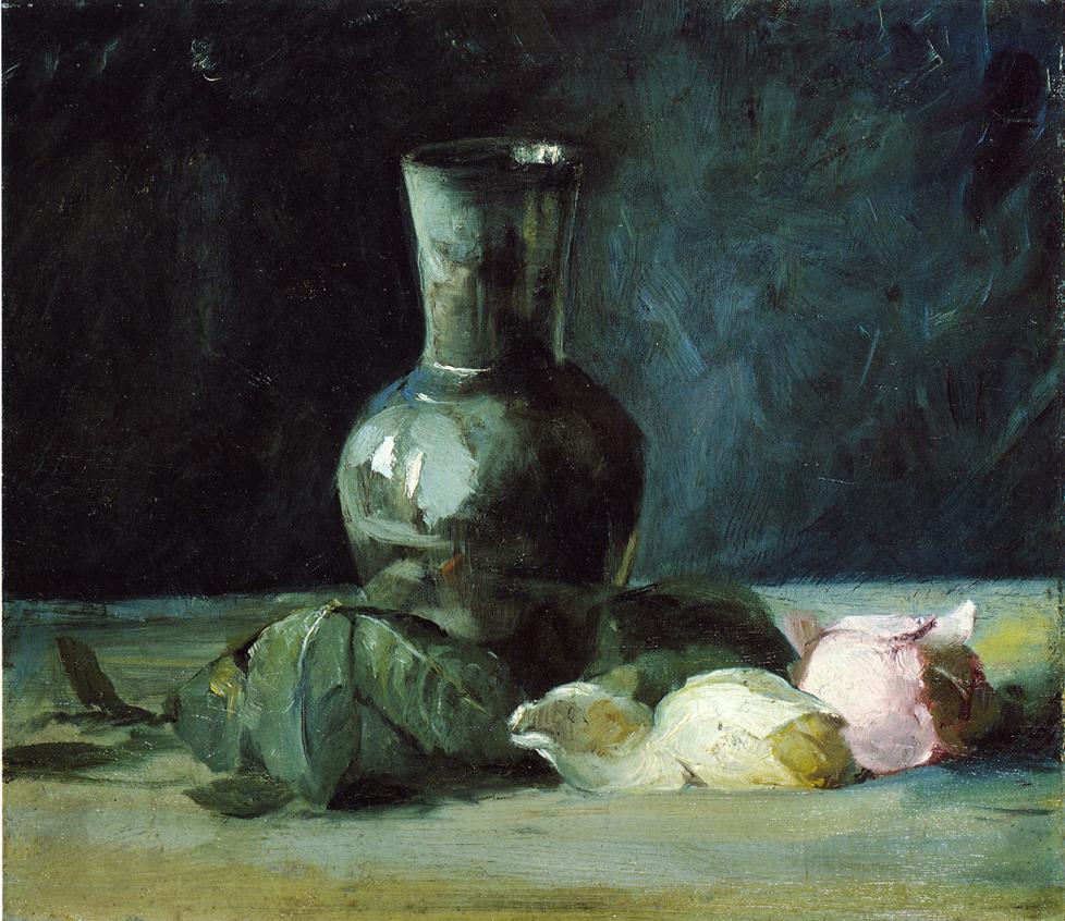 Julian Alden Weir Vase and Roses 1886-1889 Fine Art Print