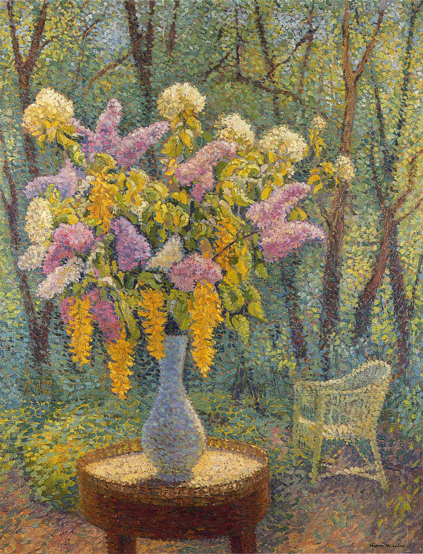 Henri Martin Vase of Flowers in a Garden 1916 Fine Art Print
