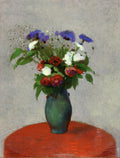 Odilon Redon Vase of Flowers on a Red Tablecloth 1900 Fine Art Print