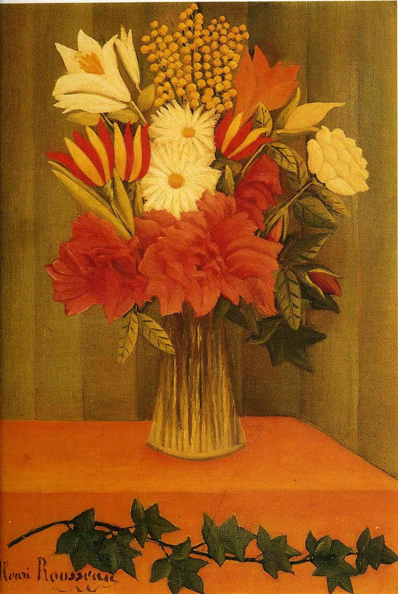 Henri Rousseau Vase of Flowers 1901-1902 Fine Art Print
