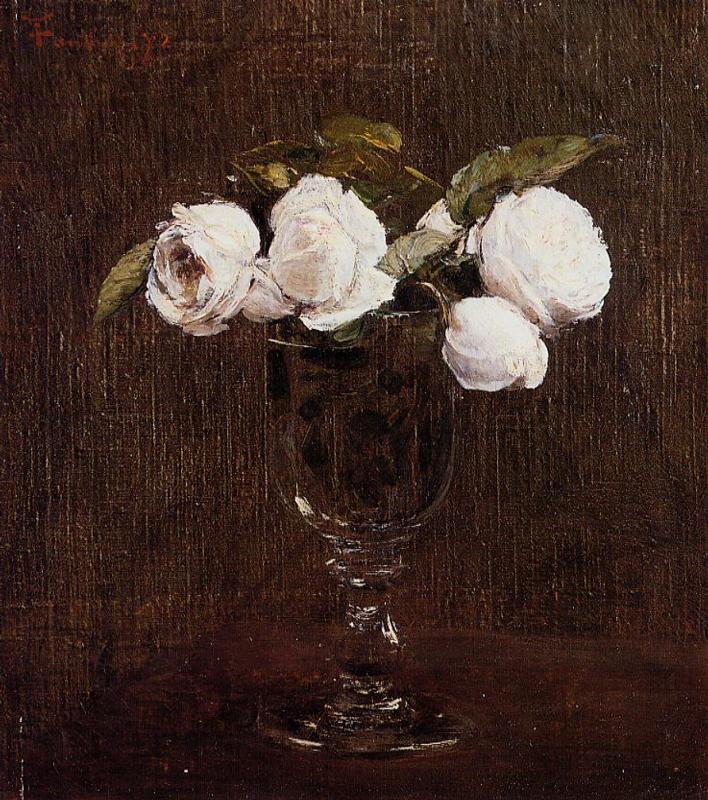 Henri Fantin-Latour Vase of Roses 1872 Fine Art Print