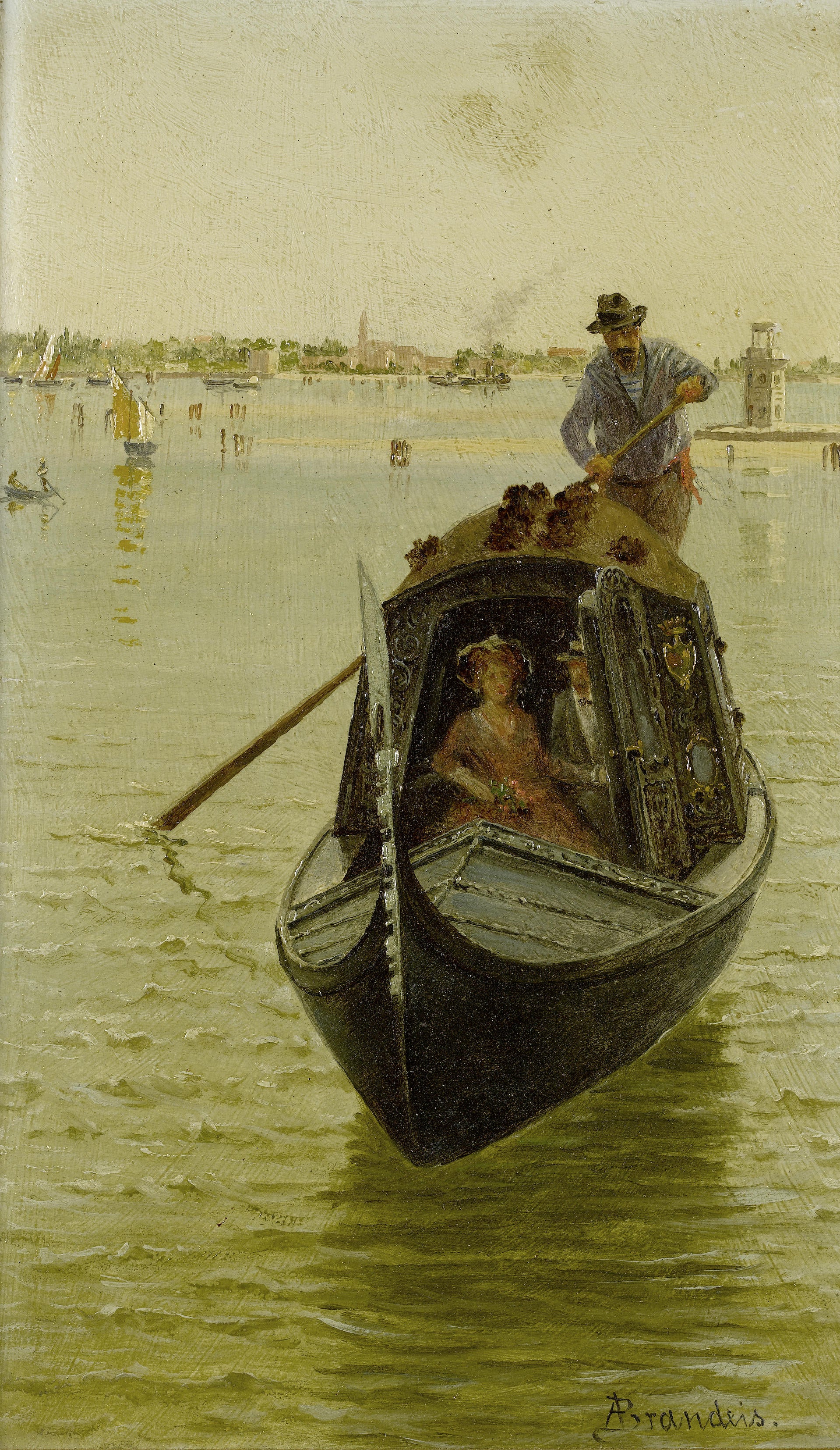 Antonietta Brandeis Venetian Gondola 1886 Fine Art Print