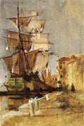 John Henry Twachtman Venetian Sailing Vessel 1878 Fine Art Print