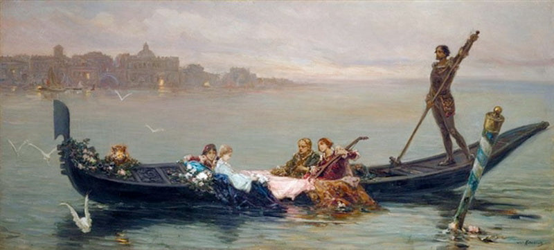 Wilhelm Kotarbinski Venetian Serenade 1881 Fine Art Print