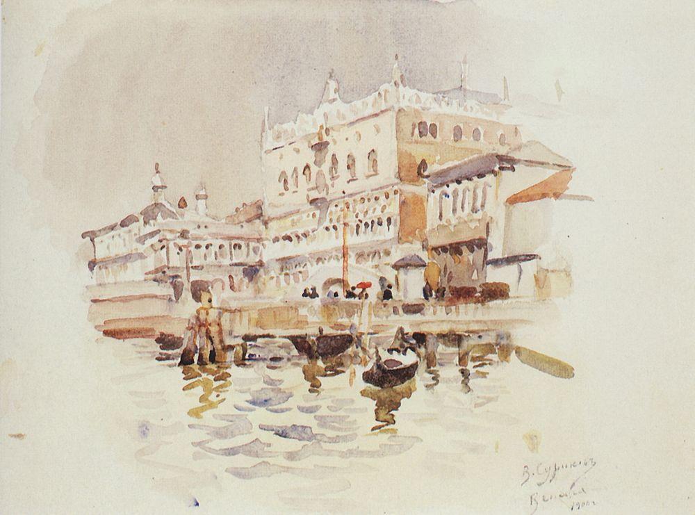 Vasily Surikov Venice. Doge's Palace. 1900 Fine Art Print