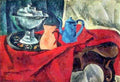Pyotr Konchalovsky Vessels on the Red Tablecloth 1916 Fine Art Print