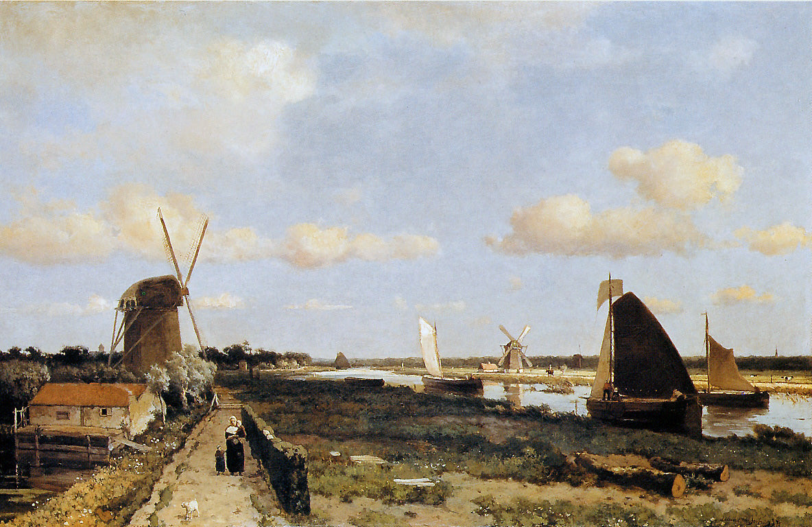 Johan Hendrik Weissenbruch View at Geestbrug 1868 Fine Art Print