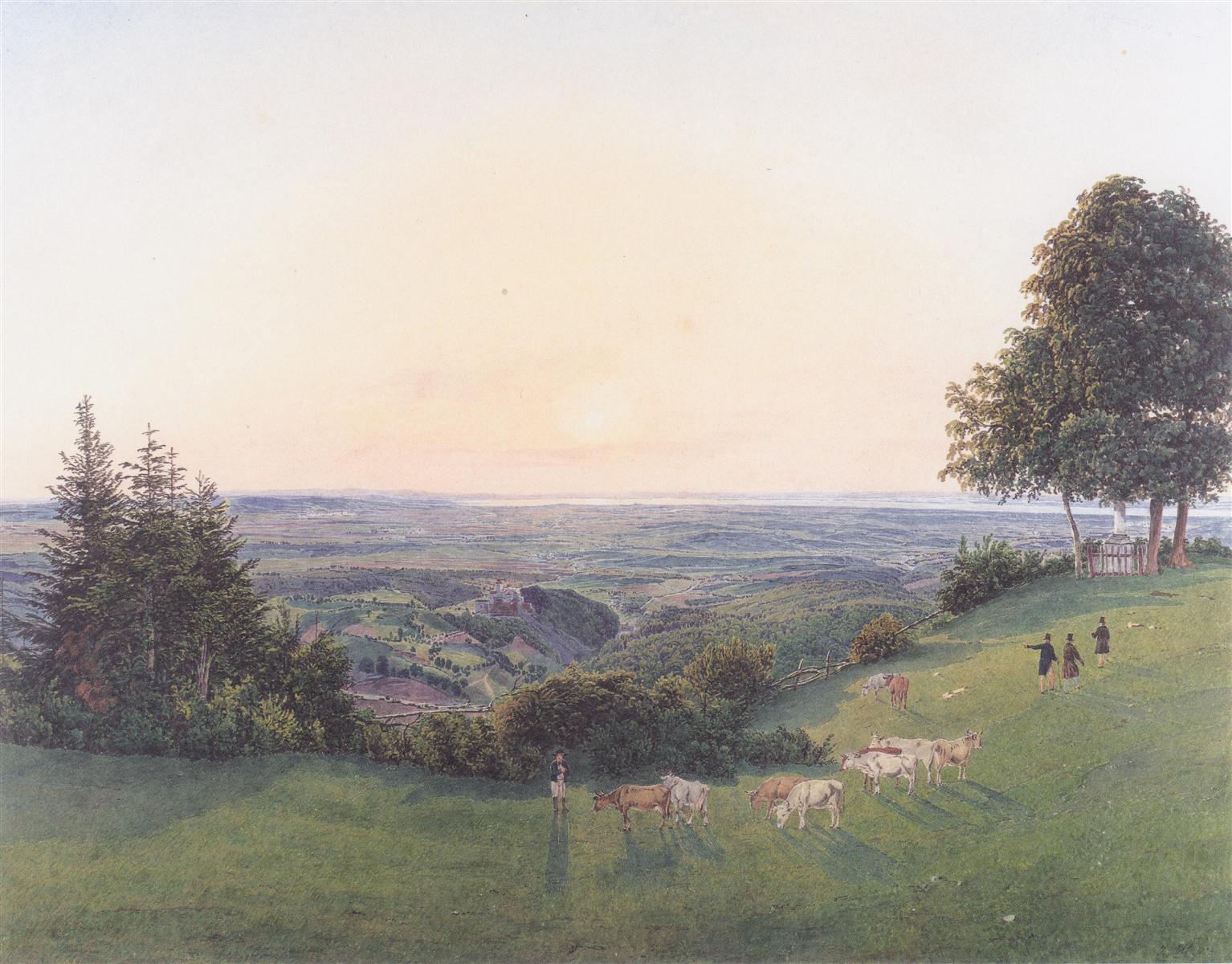 Rudolf von Alt View from the chapel Rosalie 1837 Fine Art Print