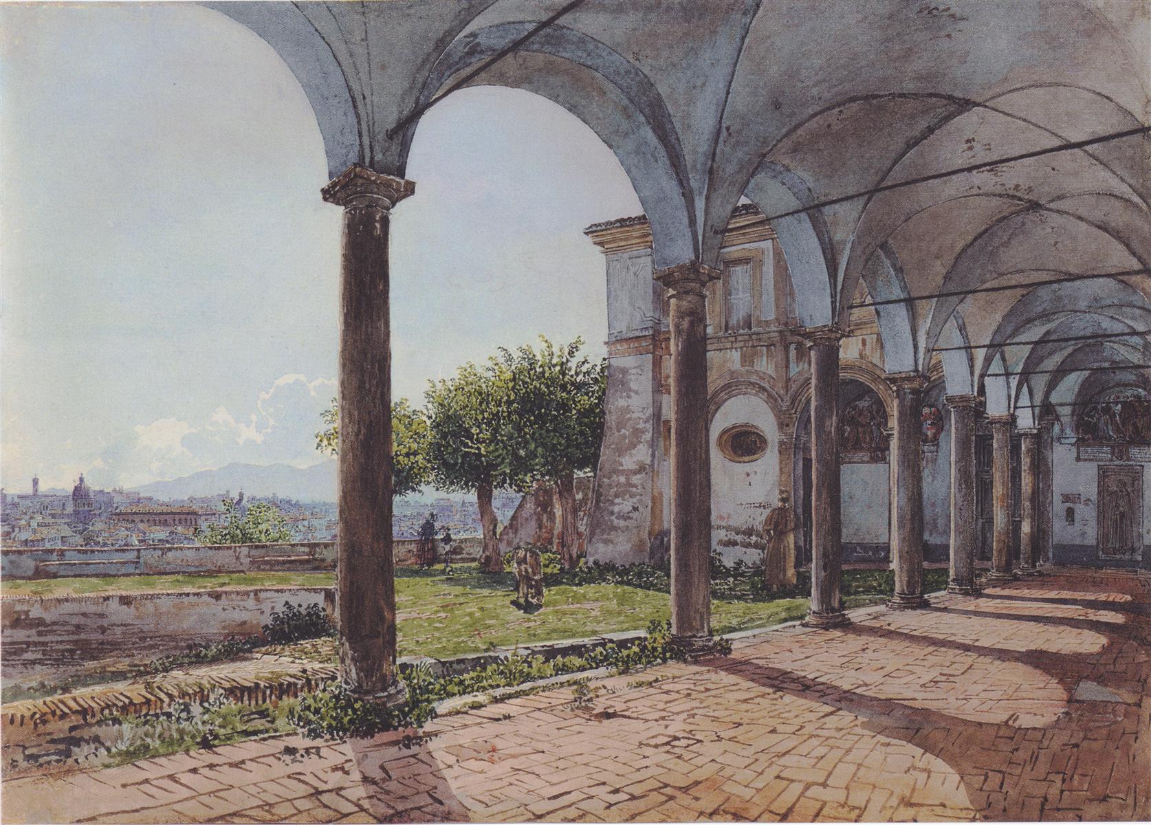 Rudolf von Alt View from the Monastery of Sant 'Onofrio in Rome 1835 Fine Art Print