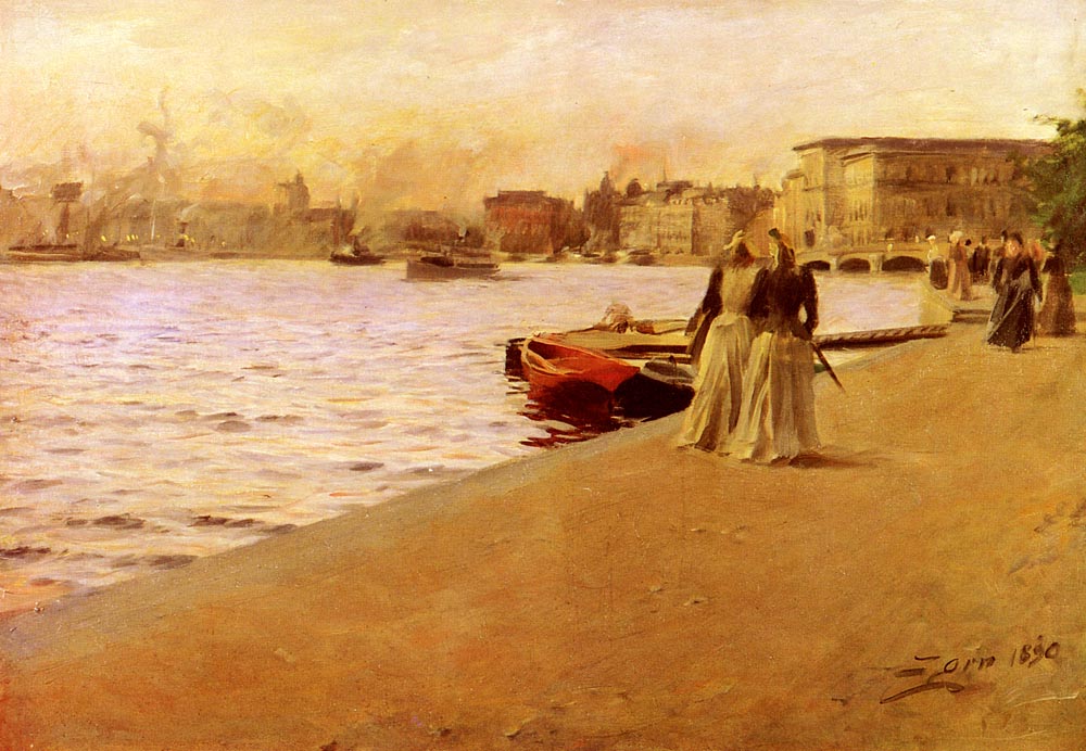 Anders Zorn View from the Ship Island Pier 1890 Fine Art Print