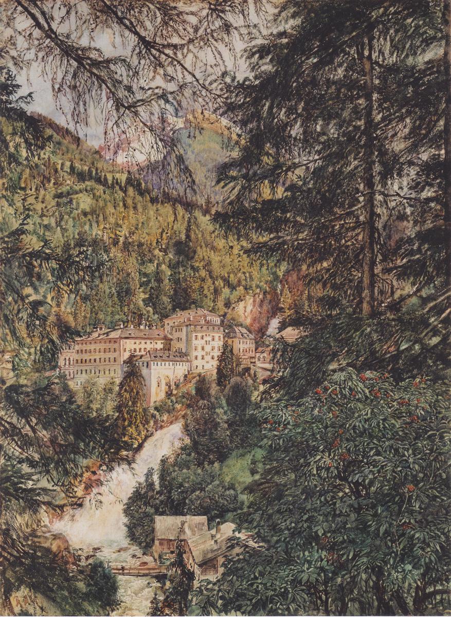 Rudolf von Alt View of Bad Gastein 1888 Fine Art Print