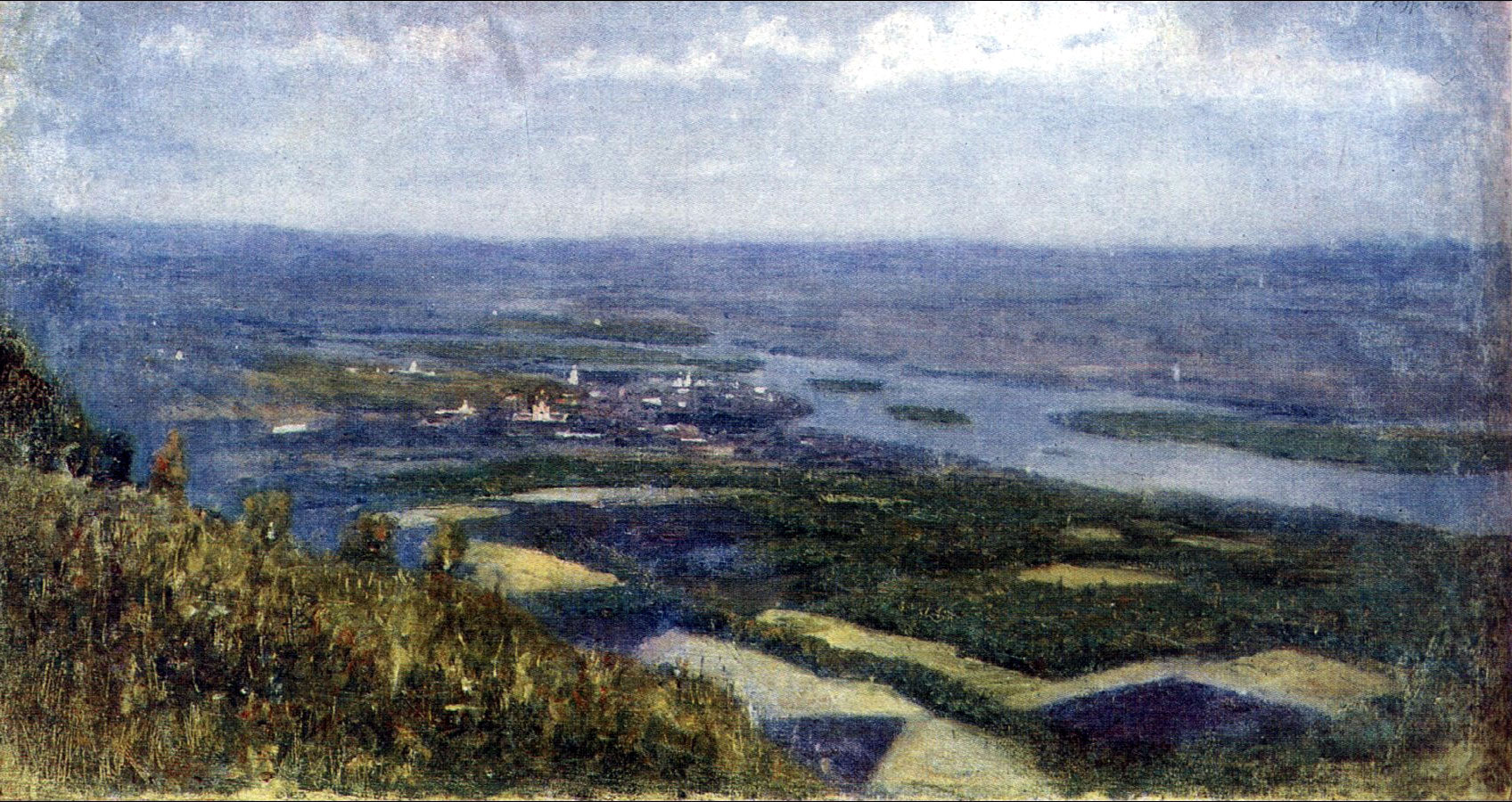 Vasily Surikov View of Krasnoyarsk from Knoll 1892 Fine Art Print