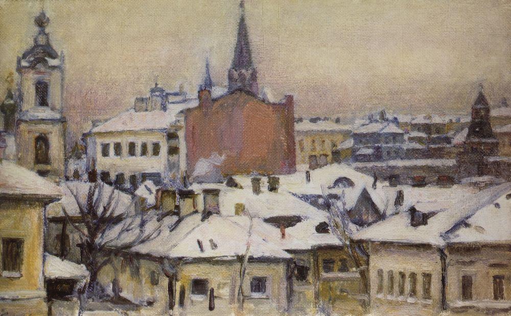 Vasily Surikov View of Kremlin 1913 Fine Art Print