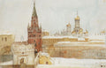 Vasily Surikov View of Kremlin at Winter 1876 Fine Art Print