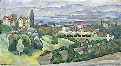 Ilya Mashkov View of Lausanne 1914 Fine Art Print