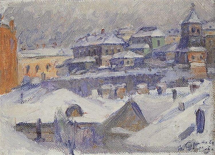 Vasily Surikov View of Moscow 1908 Fine Art Print