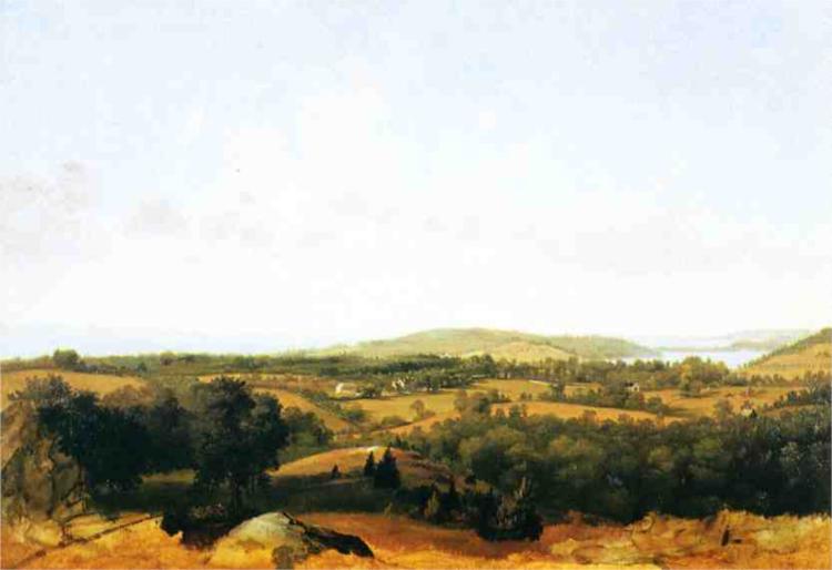 David Johnson View of Narragansett Bay near Warwick, Rhode Island 1879 Fine Art Print