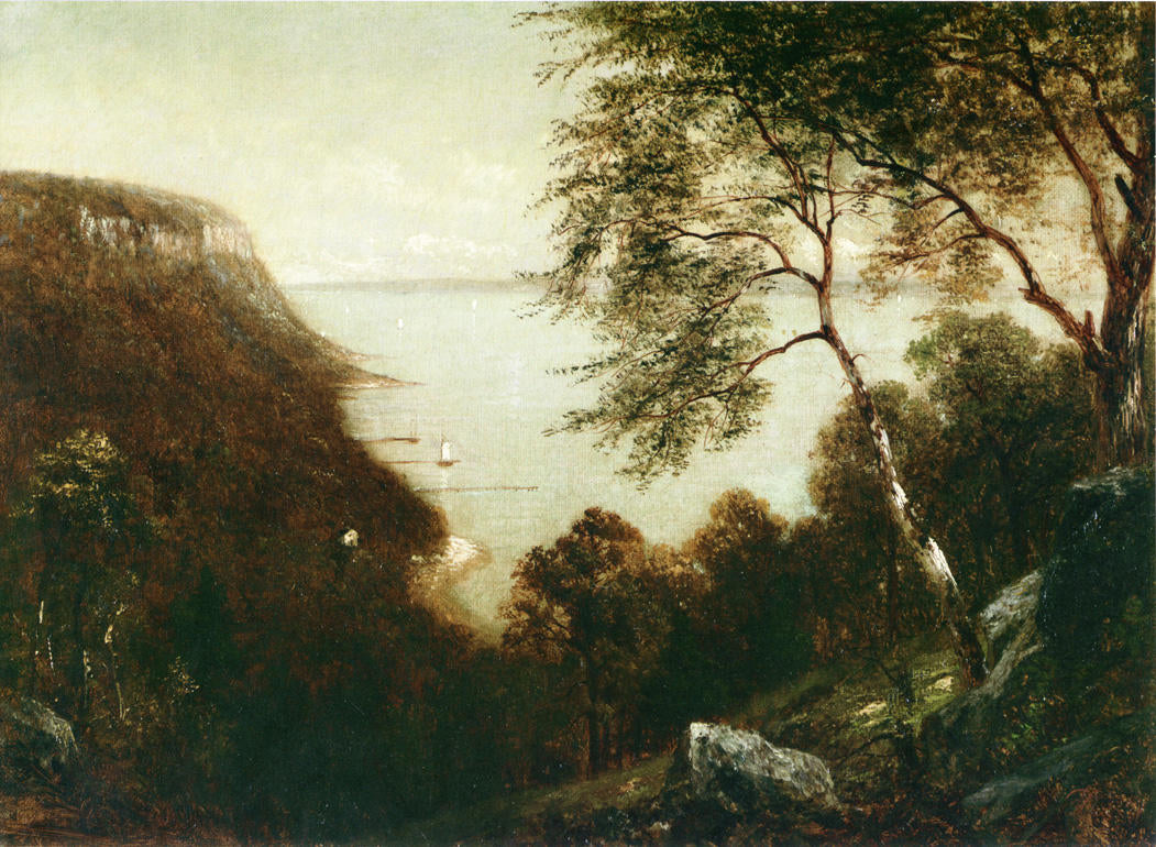 David Johnson View of Palisades, Hudson River 1871 Fine Art Print