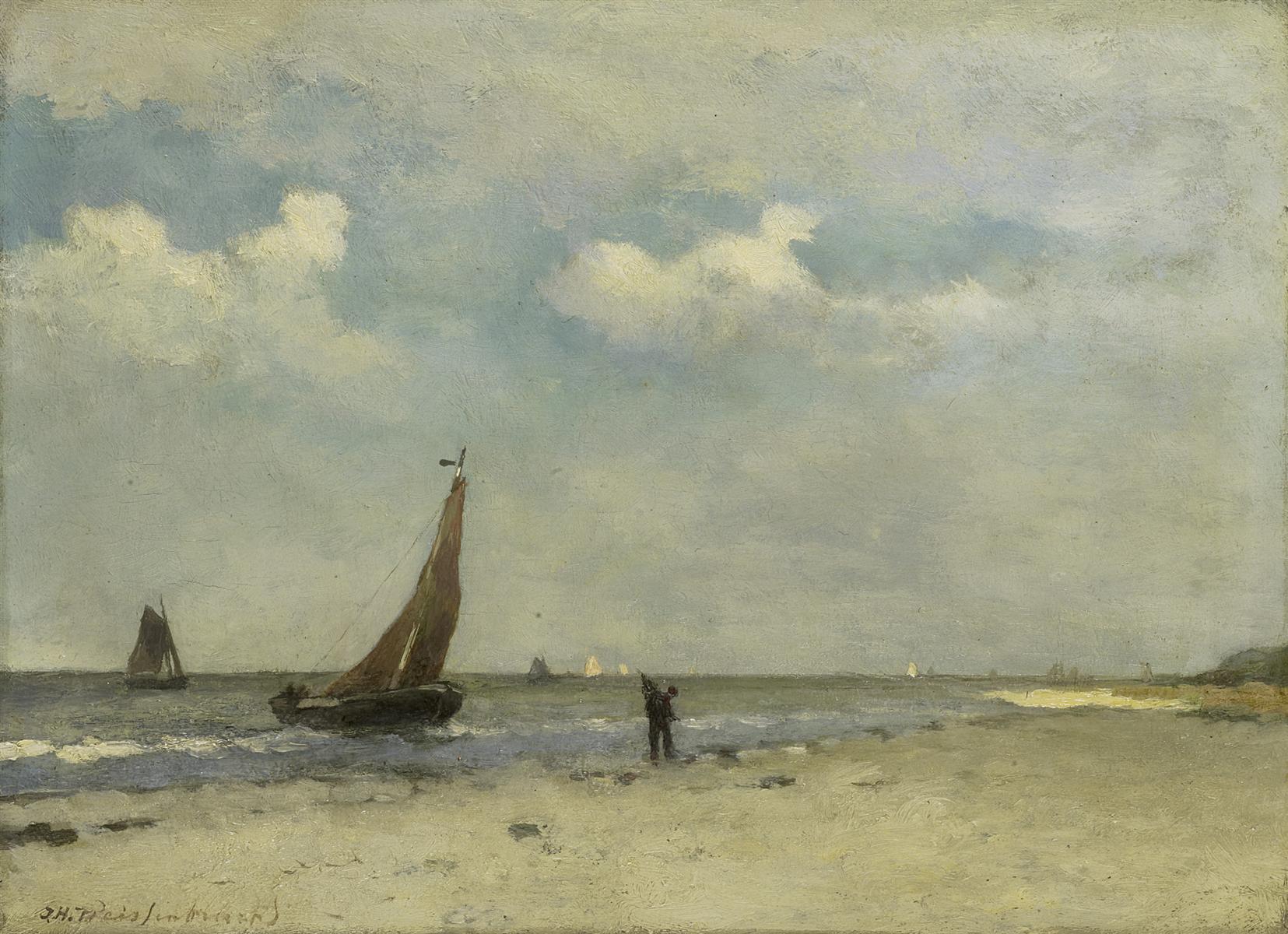Johan Hendrik Weissenbruch View of Seaside 1870-1903 Fine Art Print